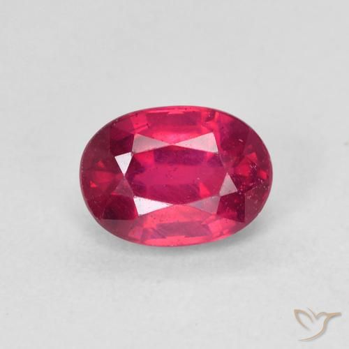 1.38ct Натуральный Medium Dark-Red Рубин, Овал, Чистота VS