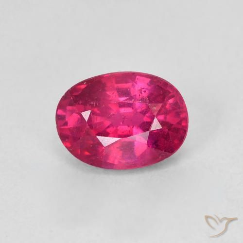 1.23ct Натуральный Светло-красный Рубин, Овал, Чистота VS