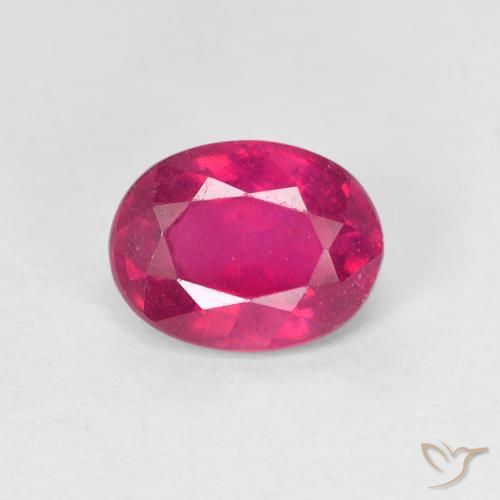 1.54ct Натуральный Светло-красный Рубин, Овал, Чистота VS