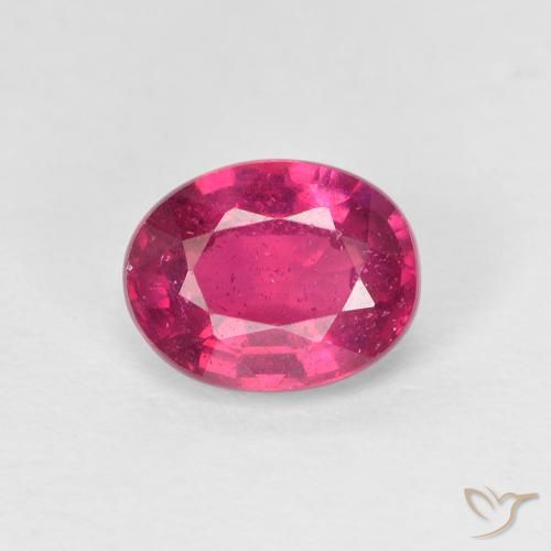 1.56ct Натуральный Светло-красный Рубин, Овал, Чистота VS