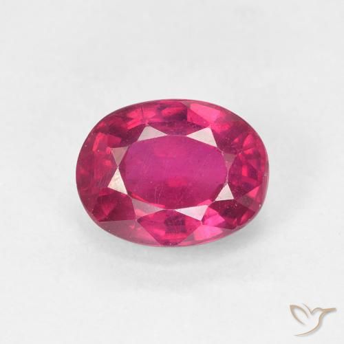 1.88ct Натуральный Светло-красный Рубин, Овал, Чистота VS