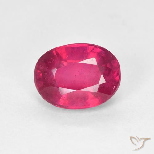 1.88ct Натуральный Джем Красный Рубин, Овал, Чистота VS
