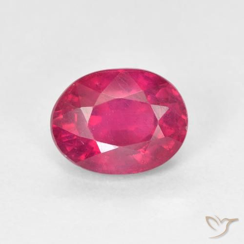 1.87ct Натуральный Светло-красный Рубин, Овал, Чистота VS