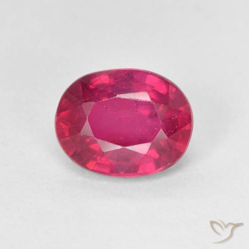 1.86ct Натуральный Светло-красный Рубин, Овал, Чистота VS