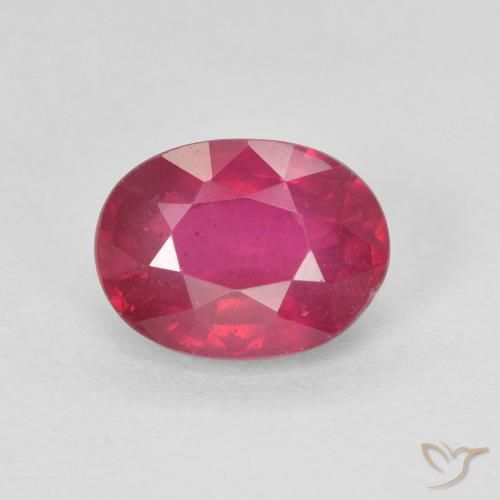 1.84ct Натуральный Светло-красный Рубин, Овал, VS-SI