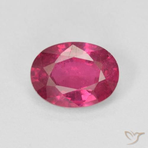 1.65ct Натуральный Светло-красный Рубин, Овал, VS-SI