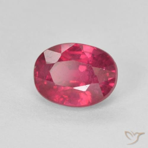 1.94ct Натуральный Светло-красный Рубин, Овал, VS-SI
