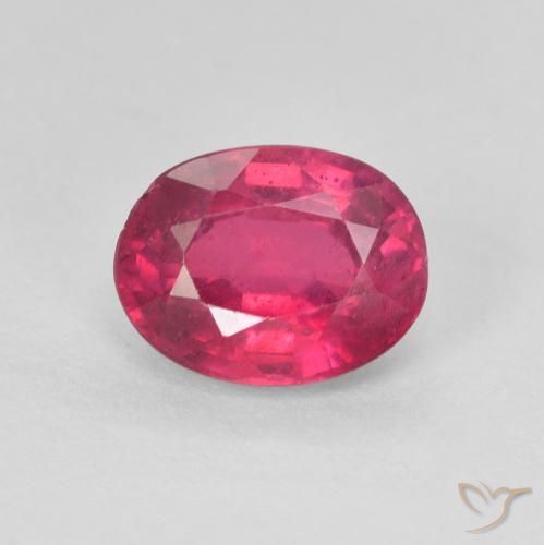 1.86ct Натуральный Светло-красный Рубин, Овал, VS-SI