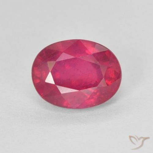 1.98ct Натуральный Светло-красный Рубин, Овал, Чистота VS