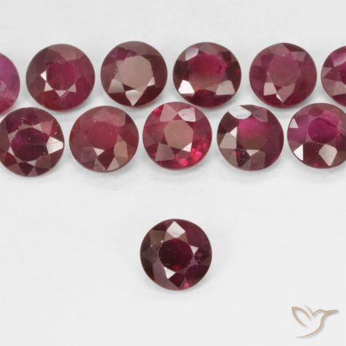 0.29ct Натуральный Темно-красный Рубин, Круглый, Чистота VS