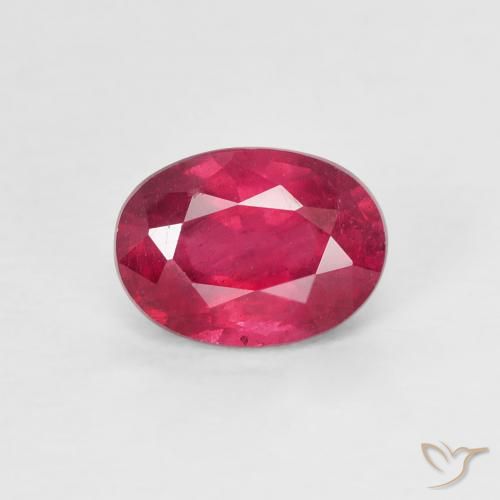 1.31ct Натуральный Розовато-красный Рубин, Овал, Чистота VS