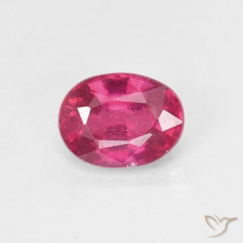 1.05ct Натуральный Светло-красный Рубин, Овал, Чистота VS