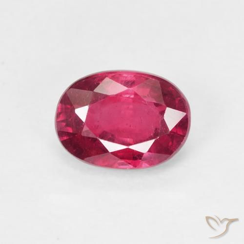 1.32ct Натуральный Medium Dark-Red Рубин, Овал, Чистота VS
