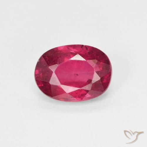 1.08ct Натуральный Medium Dark-Red Рубин, Овал, Чистота VS
