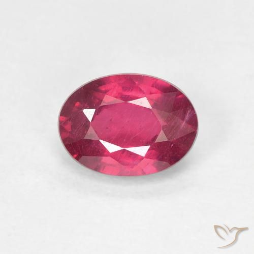 1.19ct Натуральный Medium Dark-Red Рубин, Овал, Чистота VS
