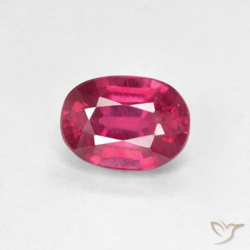 1.30ct Натуральный Светло-красный Рубин, Овал, Чистота VS