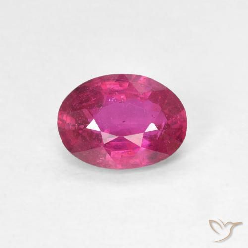 0.96ct Натуральный Светло-красный Рубин, Овал, Чистота VS