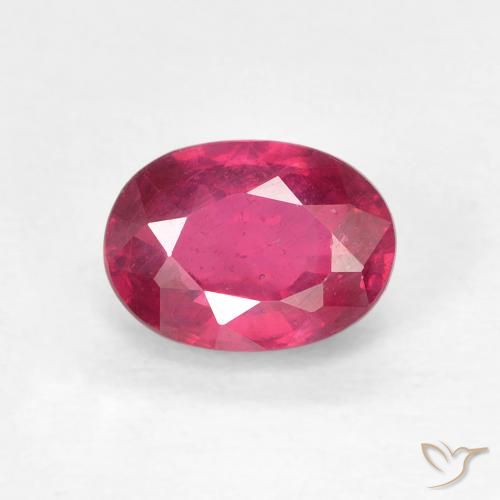 1.27ct Натуральный Розовато-красный Рубин, Овал, Чистота VS