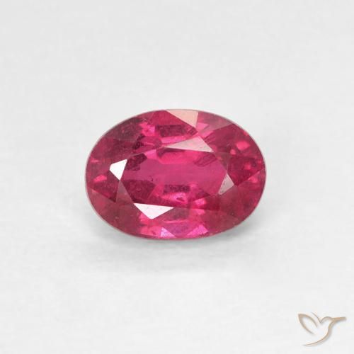 1.10ct Натуральный Розовато-красный Рубин, Овал, Чистота VS