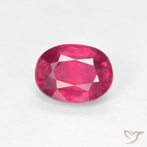 1.18ct Натуральный Светло-красный Рубин, Овал, Чистота VS