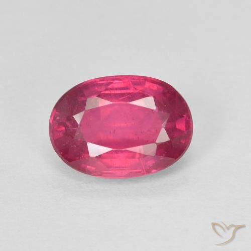 1.20ct Натуральный Светло-красный Рубин, Овал, Непрозрачный
