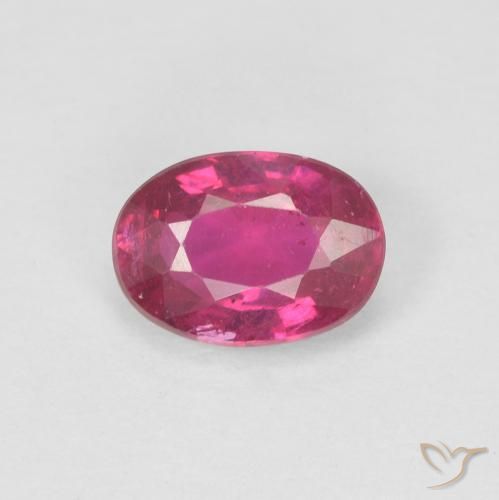 0.99ct Натуральный Светло-красный Рубин, Овал, VS-SI