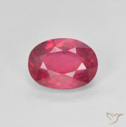 1.33ct Натуральный Красновато-розовый Рубин, Овал, Чистота VS