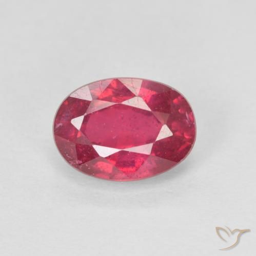 1.33ct Натуральный Средний красный Рубин, Овал, Чистота VS