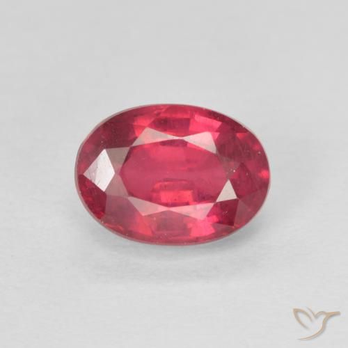 1.45ct Натуральный Красновато-розовый Рубин, Овал, Чистота VS