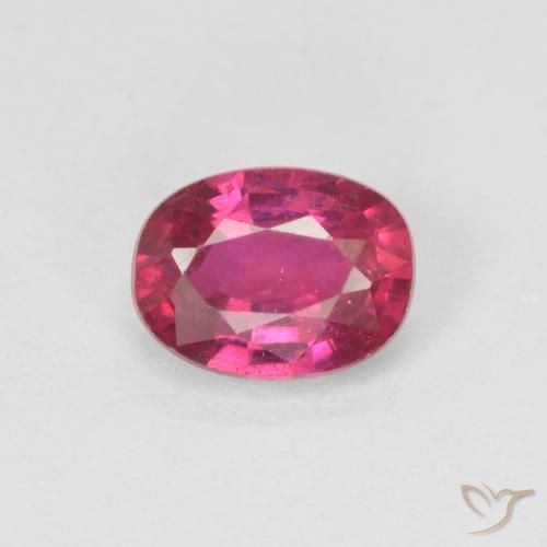 1.04ct Натуральный Светло-красный Рубин, Овал, Чистота VS