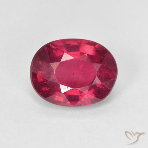 1.78ct Натуральный Глубокий красновато-розовый Рубин, Овал, Чистота VS