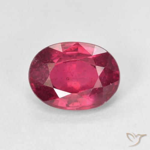1.96ct Натуральный Глубокий красновато-розовый Рубин, Овал, Чистота VS
