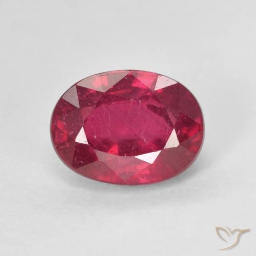 2.12ct Натуральный Medium Dark-Red Рубин, Овал, Чистота VS