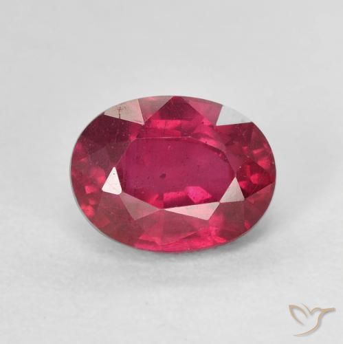 2.24ct Натуральный Глубокий красновато-розовый Рубин, Овал, Чистота VS