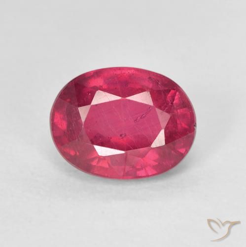 1.95ct Натуральный Розовато-красный Рубин, Овал, Чистота VS