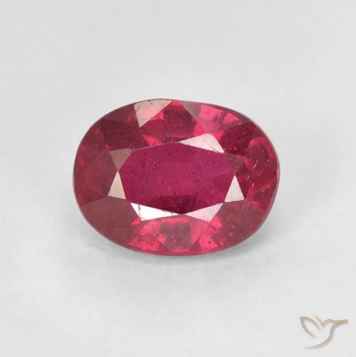 1.76ct Натуральный Джем Красный Рубин, Овал, Чистота VS
