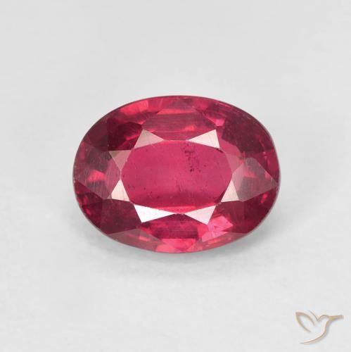 1.68ct Натуральный Джем Красный Рубин, Овал, Чистота VS