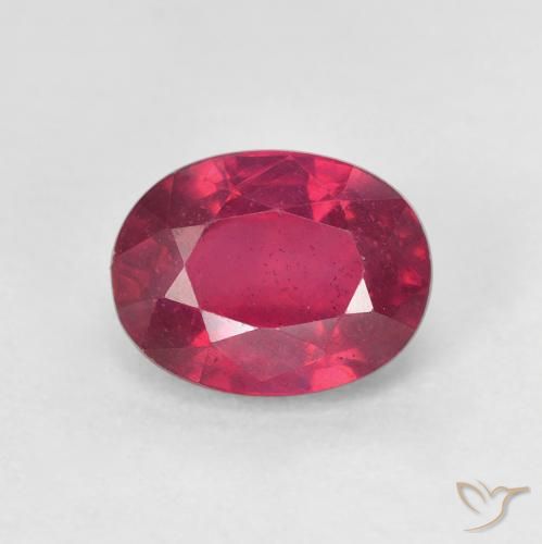 2.05ct Натуральный Глубокий малиновый Рубин, Овал, Чистота VS