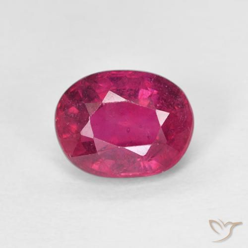 1.88ct Натуральный Светло-красный Рубин, Овал, Чистота VS