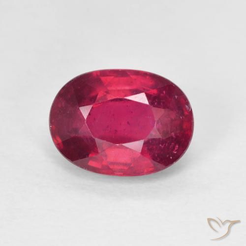 1.99ct Натуральный Medium Dark-Red Рубин, Овал, Чистота VS