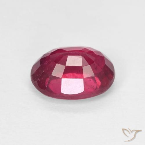 1.99 карата, натуральный Medium Dark-Red Рубин, Овал, Чистота VS