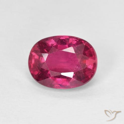1.73ct Натуральный Розовато-красный Рубин, Овал, Чистота VS