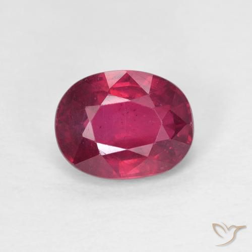 1.78ct Натуральный Глубокий красновато-розовый Рубин, Овал, Чистота VS