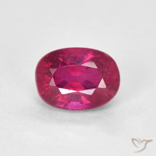 1.29ct Натуральный Светло-красный Рубин, Овал, Чистота VS