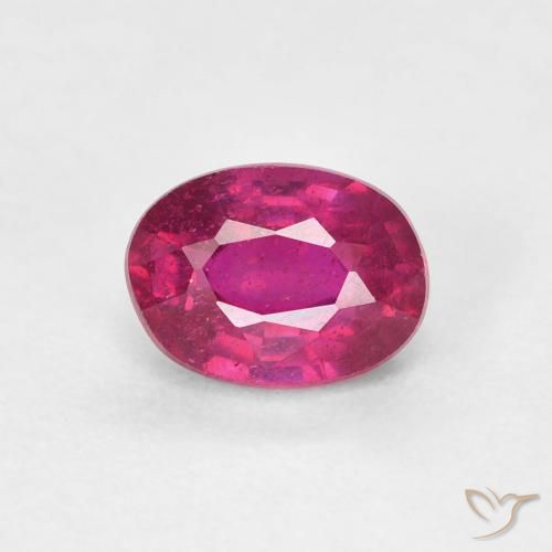 1.24ct Натуральный Светло-красный Рубин, Овал, Чистота VS