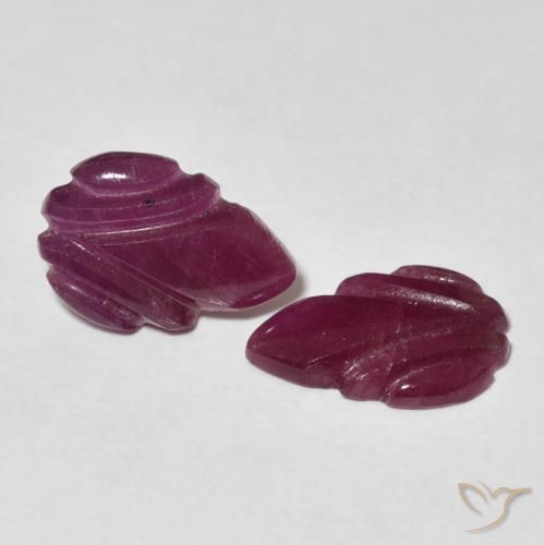 3.20 карата, натуральный Medium Dark-Purple Рубин, причудливая, Непрозрачный