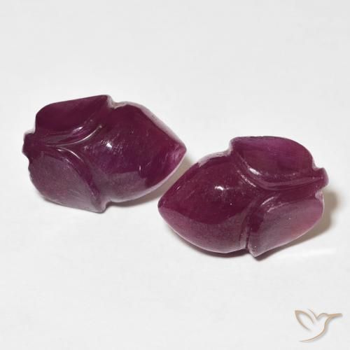 11.57ctw Натуральный Medium Dark-Purple Рубин, Огранка Цветок, Непрозрачный