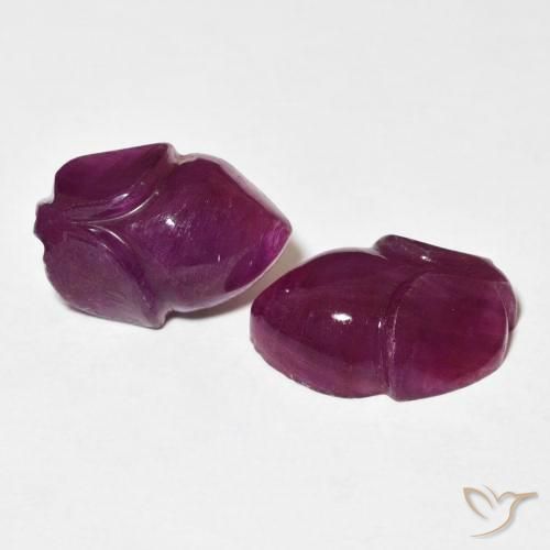11.57 карата, натуральный Medium Dark-Purple Рубин, Огранка Цветок, Непрозрачный