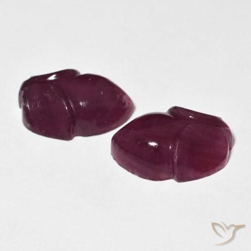 11.57 карата, натуральный Medium Dark-Purple Рубин, Огранка Цветок, Непрозрачный