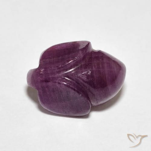 4.58 карата, натуральный Medium Dark-Purple Рубин, Огранка Цветок, Непрозрачный